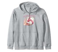 Fight Hard Volleyball Pink Ribbon Breast Cancer Shirt Zip Hoodie