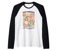 Fight Ignorance Not Immigrants Rights Protest Activist March Raglan Baseball Tee
