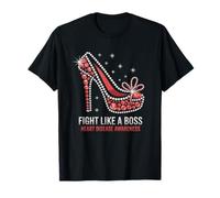 Fight Like a Boss Heart Disease Awareness Women Empowerment T-Shirt