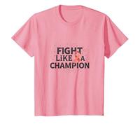 Fight Like A Champion Cancer Awareness Inspiration T-Shirt, Kids, Pink, 8 Years