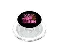 Fight Like A Queen Black Women Breast Cancer Warrior Afro PopSockets PopGrip for MagSafe
