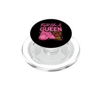 Fight Like A Queen Black Women Breast Cancer Warrior Afro PopSockets PopGrip for MagSafe
