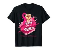 Fight Like a Queen Support Squad Breast Cancer Awareness T-Shirt