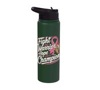 Fight Like A Warrior Hope Like A Champion Stainless Steel Insulated Water Bottle