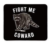 Fight Me Coward Mouse Pad,Murder Raccoon Gift,Funny Raccoon Mouse Pad,Funny Raccoon Mousepad for Gaming Office Laptop,Non-Slip Rubber Base Mousepad Gaming Mouse Pads,9.4"x7.9"