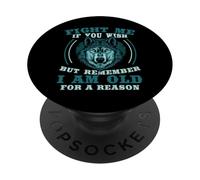 Fight Me If You Wish Old Wolf Wisdom PopSockets Adhesive PopGrip