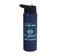 Fight Me If You Wish Old Wolf Wisdom Stainless Steel Insulated Water Bottle