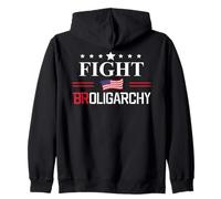 Fight Oligarchy Resist Fascism No Kings Anti Fascism Protest Zip Hoodie