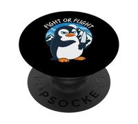 Fight Or Flight Meme Penguin PopSockets Adhesive PopGrip