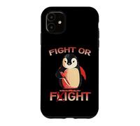 Fight Or Flight Penguin Antarctica Animal Humor Vogel Motif Case for iPhone 11