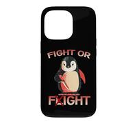 Fight Or Flight Penguin Antarctica Animal Humor Vogel Motif Case for iPhone 13 Pro