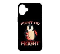 Fight Or Flight Penguin Antarctica Animal Humor Vogel Motif Case for iPhone 16 Plus
