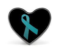 Fight Ovarian Cancer Brooch Pins Heart Badge Button Tie Lapel Backpack Pin Decoration for Women Men