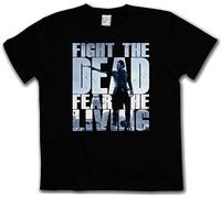 Fight The Dead Fear The Living Iii The Walking Rick Grimes Michonne Dead Men's T-Shirt Unisex Tee Black Shirt L