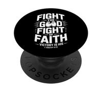 Fight The Good Fight Of Faith Bible Verse Christian PopSockets Adhesive PopGrip