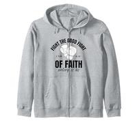 Fight The Good Fight Of Faith Victory Is His Christian Zip Hoodie
