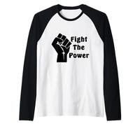 Fight the Power Protest Raglan Baseball Tee