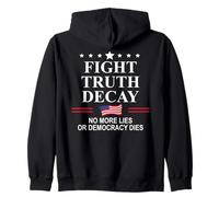 Fight Truth Decay Protest Flag Defend Democracy Project 2026 Zip Hoodie