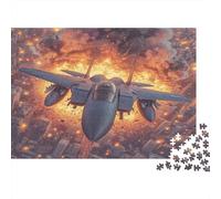 Fighter Aircraft Jigsaw Puzzles Puzzles for Adults Kids. 1000 Piece Flames of War Great Gifts Challenge Toy Educational Games Home Decoration for Educational Games Gifts 1000pcs (75x50cm)