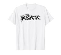 Fighter Boxing Line Art Fighter Workout Gym Combat Gift Value Graphic T-Shirt, Men, White, XL