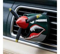 Fighter Car Air Conditioning Vent Decoration | Propeller Air Freshener Clip | With Fragrance Pads, Effectively Eliminates Odors Inside The Car, Shark Nose Creative Design, 8.6 * 6.2 * 5.7cm