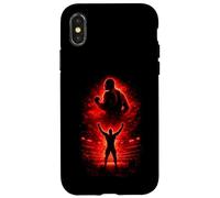 Fighter Champion Victory Athlete Power Silhouette Case for iPhone X/XS
