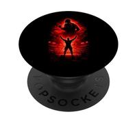 Fighter Champion Victory Athlete Power Silhouette PopSockets Adhesive PopGrip