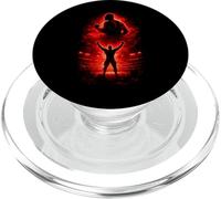 Fighter Champion Victory Athlete Power Silhouette PopSockets PopGrip for MagSafe