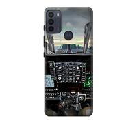 Fighter Jet Aircraft Cockpit Case Cover For Motorola Moto G50