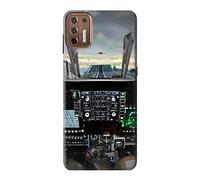 Fighter Jet Aircraft Cockpit Case Cover For Motorola Moto G9 Plus