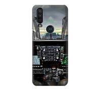 Fighter Jet Aircraft Cockpit Case Cover For Motorola One Action (Moto P40 Power)