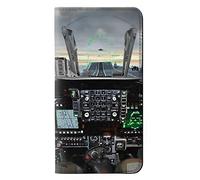 Fighter Jet Aircraft Cockpit PU Leather Flip Case Cover For LG G7 ThinQ