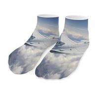 Fighter Jet Airplane Men's Ankle Low Socks 1 Pair No Show Sock Low-Cut Athletic Socks for Women