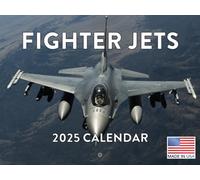 Fighter Jet Calendar 2025 Airplane Jets Aviation Monthly Wall Calendar 12 Month | American Made In The USA