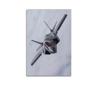 Fighter Jet Poster F-35 Lightning II Fighter Aircraft Decorative Painting Canvas Art Picture 24x36inch(60x90cm)
