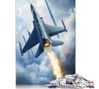 Fighter Jet Takeoff Puzzle 100% Recycled Cardboard Premium Cardboard Jigsaw Puzzle for Adult Children 1000pcs (26x38cm)