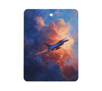 Fighter Jet through The Sky Automotive Air Fresheners Square
