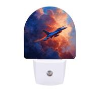 Fighter Jet Through The Sky Funny LED Night Lights 11.2x7.5x5cm