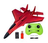 Fighter Model Toy, 2.4ghz Rc Foam Aircraft with Light, 11.22x8.27x2.95 Inches Pull Back Airplane Model Toys, Remote Control Plane for Beginners, Kids, Indoor, Outdoor Flying Play
