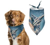 Fighter Plane in The Sky Dog Bandana Pet Scarf for Small Medium Large Dogs Triangle Bibs Photo Prop Gift