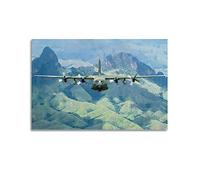 Fighter Plane Poster Lockheed C-130 Hercules Decorative Painting Canvas Wall And Art Picture Family Bedroom Decor 12x18inch(30x45cm)