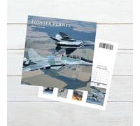 Fighter Planes 2026 Wall Calendar - Month-to-View - Available in Square, Slim, A4 & Mini Formats - 12 Historic & Modern Military Aircraft (Mini)