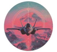 Fighter Puzzle 1000 Piece Jigsaw Round Jigsaws Adults Kids Puzzles Perfect for Relaxation Whimsical Challenges Extra Fun Unique 1000pcs (67.5x67.5cm)
