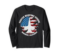 Fighter Weapons School Top, Miramar California Jet Pilot Tee Long Sleeve T-Shirt