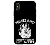 Fighter You See A Fist Mixed Martial Arts Case for iPhone X/XS