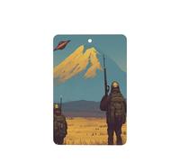 Fighting Aliens 4 Pcs Car Air Freshener Cards, Hanging Disposable Card Fresheners for Vehicles, Lavender Scented