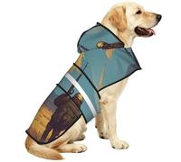 Fighting Aliens Waterproof Dog Raincoat And Rain Jacket For Small Medium Large Dogs With Reflective Stripes And Adjustable Belly Strap