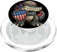 Fighting Alligator Costume for USA Military Lovers PopSockets PopGrip for MagSafe