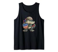 Fighting Alligator Costume for USA Military Lovers Tank Top
