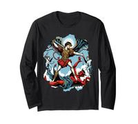 Fighting Archangel Saint Patron Saint Michael Archangels Long Sleeve T-Shirt
